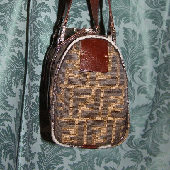 FENDI Zucca Small bag Top handle Satchel AUTHENTIC - Picture 5 of 13